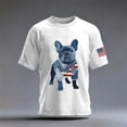 thumbnail image 1 of Mens Tshirts Short Sleeve Graphic Tees with Dog USA Flag Casual Comfortable Everyday Wear Crewneck T Shirts for Man White XXXXXL, 1 of 3