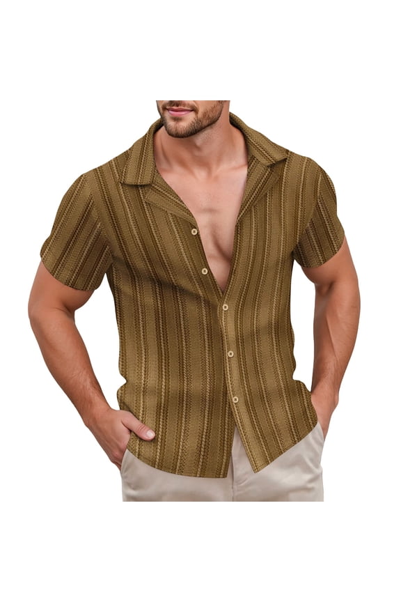 Mens Tshirts Slim Fit Casual Breathable Stretch Comfortable Summer Solid Color Short Sleeve Top