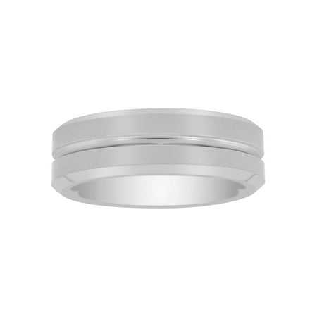 Men's Tungsten 8MM Grooved Comfort Fit Wedding Band by Brilliance Fine Jewelry - Mens Ring