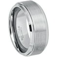 thumbnail image 1 of Mens Tungsten Ring - 9mm Brushed Finish Comfort Fit Tungsten Carbide Wedding Band - Beveled Edge Men's Anniversary Ring - TN023s14, 1 of 3