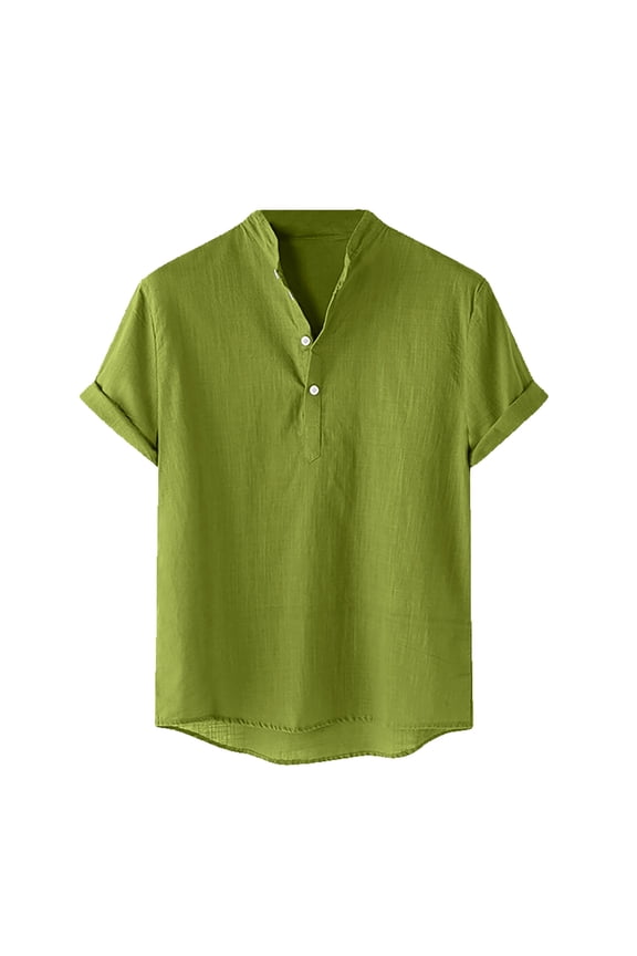 Mens Tunic Tops Dressy Casual Short Sleeve Button Down Blouses for Men Plus Size Mens Shirts Pack Mens White Tank Top Racerback Semi Formal Shirts Yellow