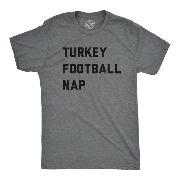 Mens Turkey Football Nap T Shirt Funny Thanksgiving Dinner Tee for Guys Graphic Tees
