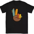 thumbnail image 1 of Mens Turkey Hand Graphic Tee Funny T Shirt Tops Comfortable Short Sleeve Round Neck Black S-5XL, 1 of 5