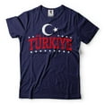 thumbnail image 1 of Mens Turkiye Shirt Turkey National Patriotic Flag Shirt Turkey Mens Womens Unisex Shirt Turkiye Tee (X-Large Navy Blue), 1 of 6