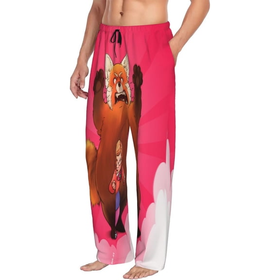 Mens Turning R-e Pajama Pants Soft Lightweight Pajama Pants Cartoon Pajama Bottoms