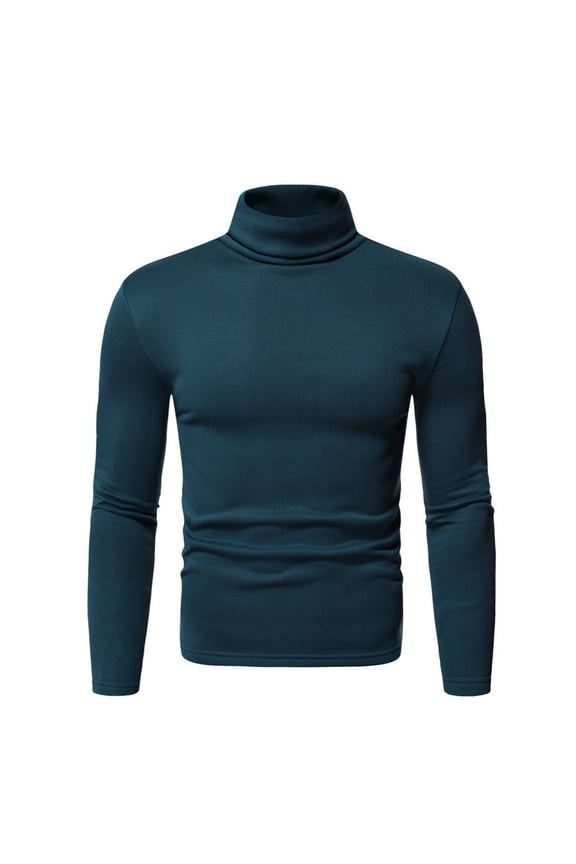Mens Turtleneck Shirts Long Sleeve Basic Turtle Neck Undershirt Thermal Pullover Undershirt Stretch Slim Fit Sweater