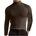 thumbnail image 1 of Mens Turtleneck Shirts Slim Fit Shirt Tops Lightweight Pullover Thermal Sweater Casual Long Sleeve Shirt, 1 of 5