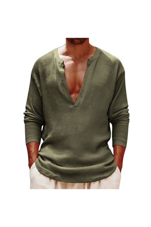 Mens Turtleneck Shirts Tops Lightweight Pullover Thermal Sweater Casual Long Sleeve Shirt (Army Green,M)