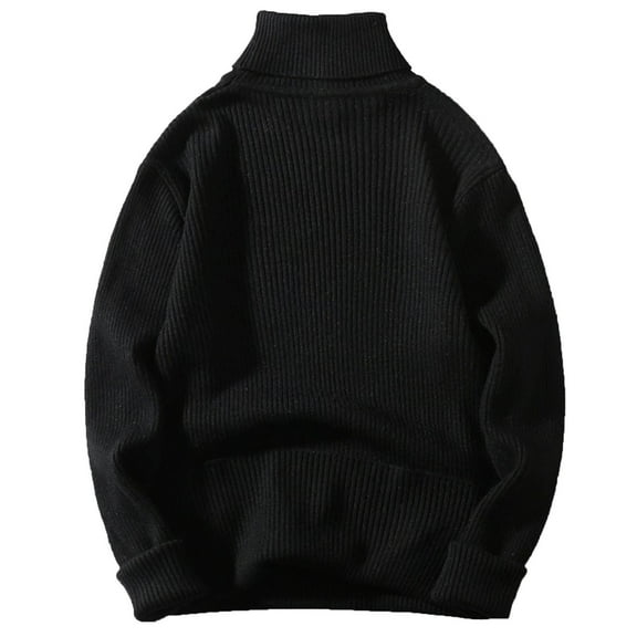 Mens Turtleneck Sweater Cable Knit Sweater Tops Casual Loose Fit Thick Pullover Long Sleeve Chunky Knitwear Sweaters