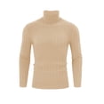 thumbnail image 1 of Mens Turtleneck Sweaters Long Sleeve Slim Fit Ribbed Knit Thermal Pullover Sweater, 1 of 9