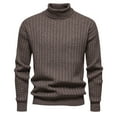 thumbnail image 1 of Mens Turtleneck Sweaters Trendy Slim Fit Pullover Long Sleeve Knitted Sweater Casual Solid Comfort Basic Stretchy Shirts, 1 of 4