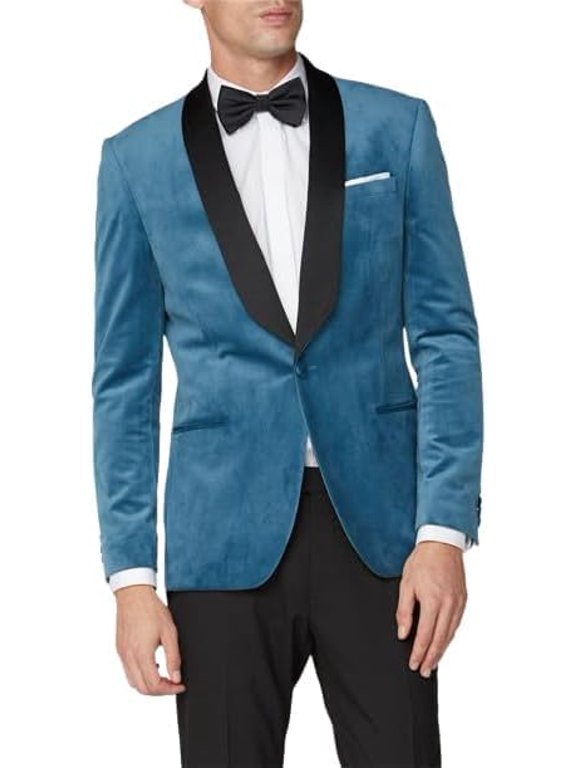Mens Tuxedo Blazer Men Blue Wedding Party wear Slim Fit Jacket Coat