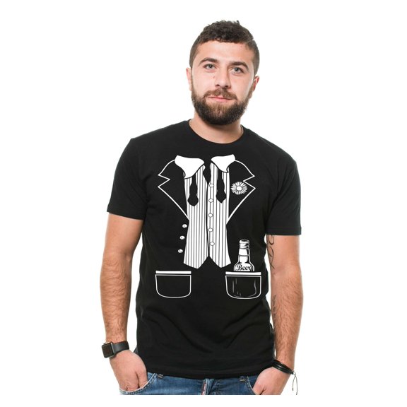 Mens Tuxedo Halloween shirt Halloween Costume For Men Funny Costume For Men Halloween Costume Ideas (4X-Large Black)
