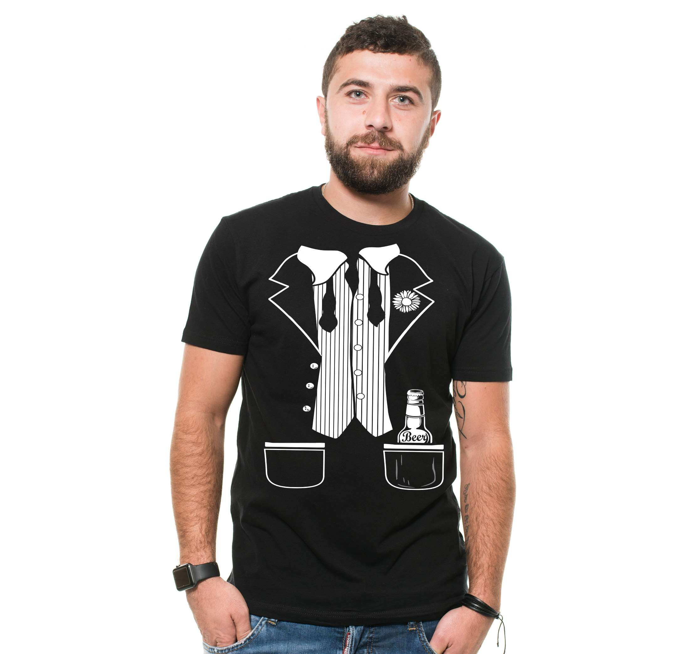Mens Tuxedo Halloween shirt Halloween Costume For Men Funny Costume For