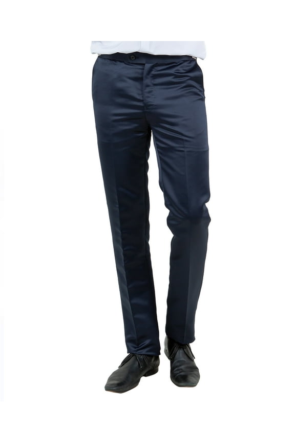 Mens Tuxedo Satin Dress Pants, Shiny Open Bottom Trousers For Graduations, Prom, Weddings, Etc
