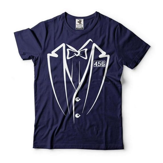 Mens Tuxedo T-shirt Tuxedo Costume For Men Halloween Costumes Tuxedo Funny Men T-Shirt (X-Large Navy Blue)