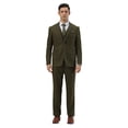 thumbnail image 1 of Mens Tweed 3 Piece Suit Set Hybrid Fit Notch Lapel Jacket Vest and Dress Pants, 1 of 4