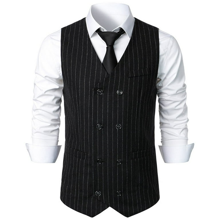 Mens black tweed waistcoat sales