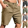 thumbnail image 1 of Mens Twill Shorts Outdoor Work Vocation Hiking Shorts with Pockets, L, 1 of 5