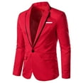 thumbnail image 1 of Mens Two Button Lapel Blazer Jacket Lightweight Slim Suit Blazer Jacket Casual Suit Jacket, 1 of 3