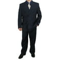 thumbnail image 1 of Mens Two Piece Double Breasted Modern Fit Italian Styled Dress Suit Set | Black Charcoalgrey Chocolate Grey Navy White, 1 of 4