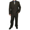 thumbnail image 1 of Mens Two Piece Double Breasted Modern Fit Italian Styled Dress Suit Set | Black Charcoalgrey Chocolate Grey Navy White, 1 of 4