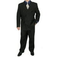 thumbnail image 1 of Mens Two Piece Double Breasted Modern Fit Italian Styled Dress Suit Set | Black Charcoalgrey Chocolate Grey Navy White, 1 of 4