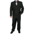 thumbnail image 1 of Mens Two Piece Double Breasted Modern Fit Italian Styled Dress Suit Set | Black Charcoalgrey Chocolate Grey Navy White, 1 of 4