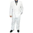 thumbnail image 1 of Mens Two Piece Double Breasted Modern Fit Italian Styled Dress Suit Set | Black Charcoalgrey Chocolate Grey Navy White, 1 of 4