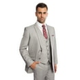 thumbnail image 1 of Mens Two Piece Textured Solid Tuxedo Suit With Matching Vest & Free Socks, 1 of 4