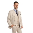 thumbnail image 1 of Mens Two Piece Textured Solid Tuxedo Suit With Matching Vest & Free Socks, 1 of 4