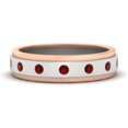 thumbnail image 1 of Mens Two Tone Bezel Diamond Wedding Band - Fascinating Diamonds, 1 of 59