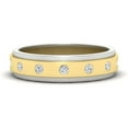 thumbnail image 1 of Mens Two Tone Bezel Diamond Wedding Band - Fascinating Diamonds, 1 of 59