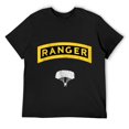 thumbnail image 1 of Mens U.S Army Ranger Airborne Veteran Vintage, Veterans Day Gift T-Shirt Black S, 1 of 5