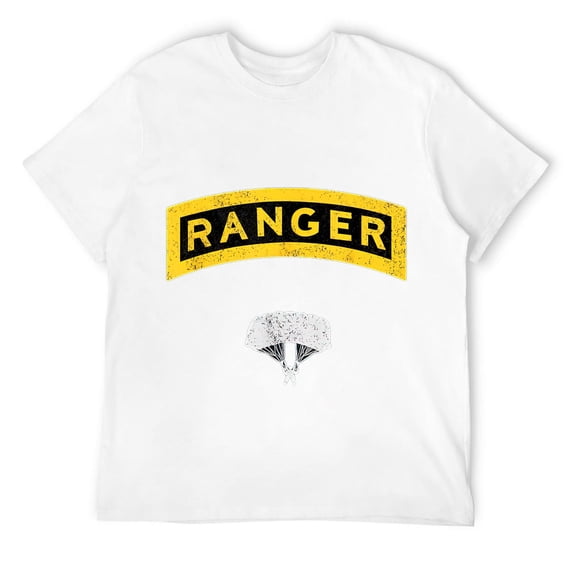 Mens U.S Army Ranger Airborne Veteran Vintage, Veterans Day Gift T-Shirt White XL