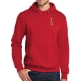 thumbnail image 1 of Mens UKULELE UKE Patch Hoodie Sweatshirt, XL Red, 1 of 3