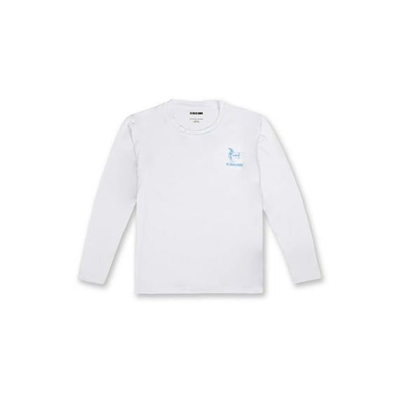 Mens UPF 30+ Rashguard Swim Tee Long Sleeve Running Shirt Swimwear with Design, White/Blue (UPF 30+), Size: 2X, Endless Summer