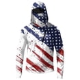 thumbnail image 1 of Mens UPF 50+ 250th Anniversary USA Flag Print Hoodie Long Sleeve UV Sun Protection Hiking Running Rash Guard Shirt, 1 of 4