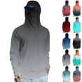 thumbnail image 1 of Mens UPF 50 Long Sleeve Sun Protection Shirts Fishing Hiking Shirts Light Gray L, 1 of 4