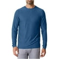 thumbnail image 1 of Mens UPF 50+ Rash Guard Crewneck Long Sleeve Quick Dry Tops Workout and Moisture-Wicking Athletic Gym Tees, 1 of 7