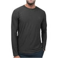 thumbnail image 1 of Mens UPF 50+ Rash Guard Crewneck Long Sleeve Quick Dry Tops Workout and Moisture-Wicking Athletic Gym Tees, 1 of 7
