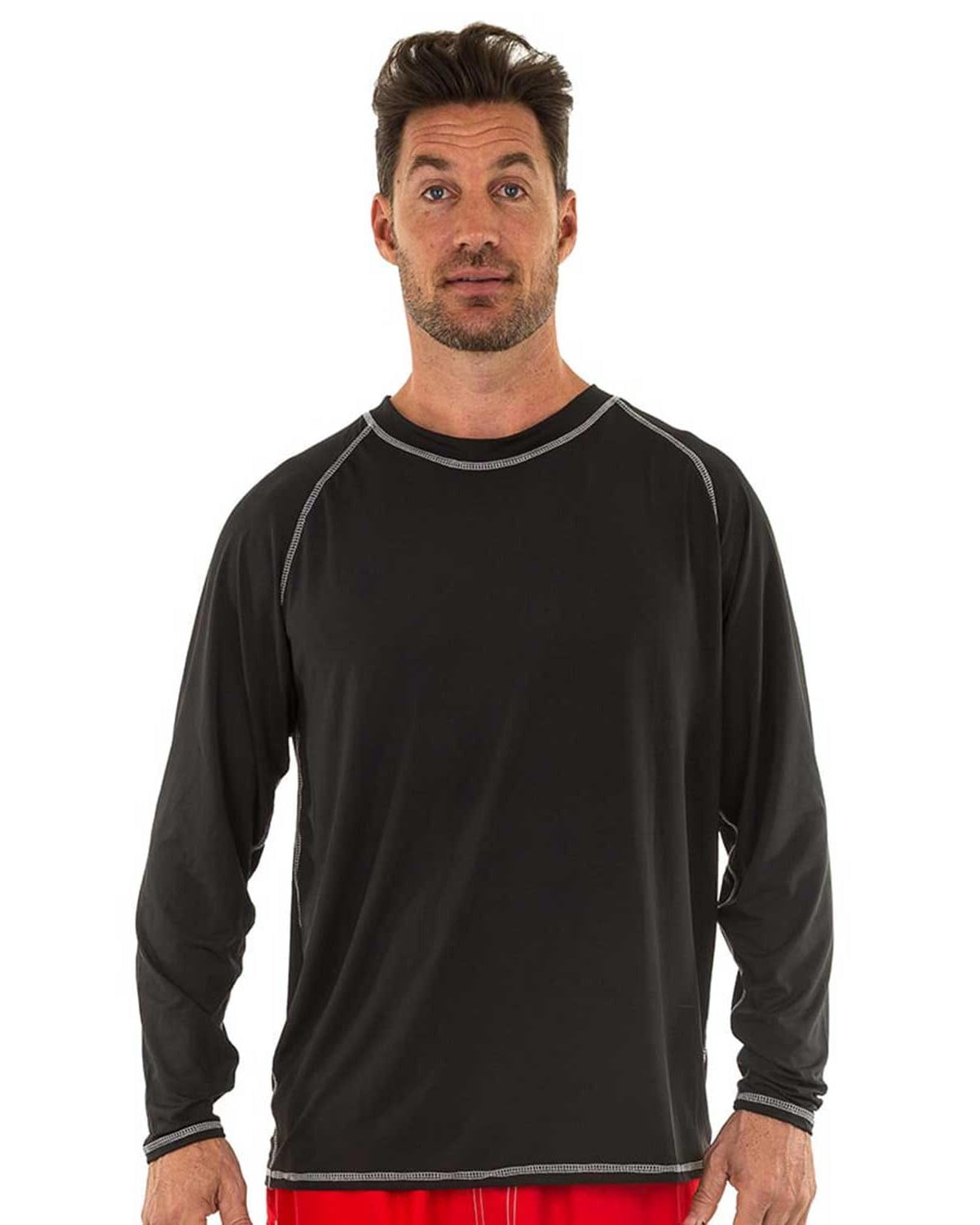 Mens UPF 50+ Rashguard Swim Tee Long Sleeve Running Shirt Swimwear Swim
