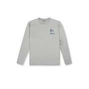 Mens UPF 50+ Rashguard Swim Tee Long Sleeve Running Shirt Swimwear with Design, Heather Grey, Size: M, Endless Summer