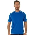 thumbnail image 1 of Mens UPF 50+ Rashguard Swim Tee Short Sleeve Running Shirt Swimwear Swim Shirts, Royal, Size: XL, Uzzi Active Wear, 1 of 4