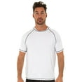 thumbnail image 1 of Mens UPF 50+ Rashguard Swim Tee Short Sleeve Running Shirt Swimwear Swim Shirts, White, Size: M, Uzzi, 1 of 4