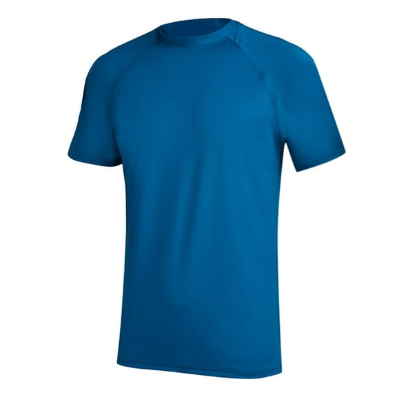 Mens UPF 50 Short Sleeve Swim Shirt - Rash Guard for Surfing/Hiking/Workout, Quick-Dry Sun Protection