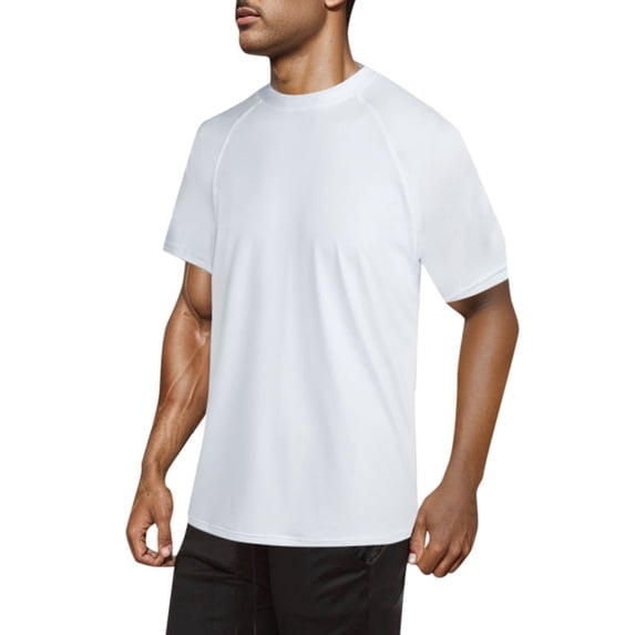 Mens UPF 50+ Short Sleeve Swim Shirt - Rash Guard for Surfing/Hiking/Workout, Quick-Dry Sun Protection