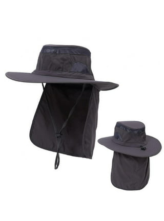 Wide Brim Detachable Face Cover Men Fishing Cap Neck Flap Uv Protection  Adjustable Strap Fishing Sun Hat Outdoor Supplies