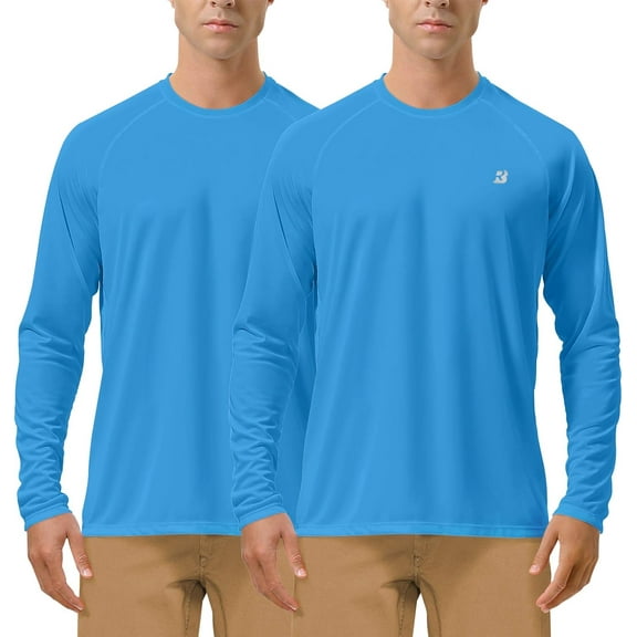 Mens UPF 50  UV Sun Protection Shirts Outdoor Long Sleeve SPF Rash Guard for Fishing Hiking Swimming Running