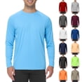 thumbnail image 1 of Mens UPF 50+ UV Sun Protection Shirts Outdoor Long Sleeve for Fishing Hiking Swimming Running Sky Blue XL, 1 of 4